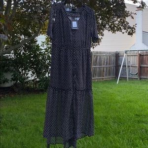 Black polk dot dress